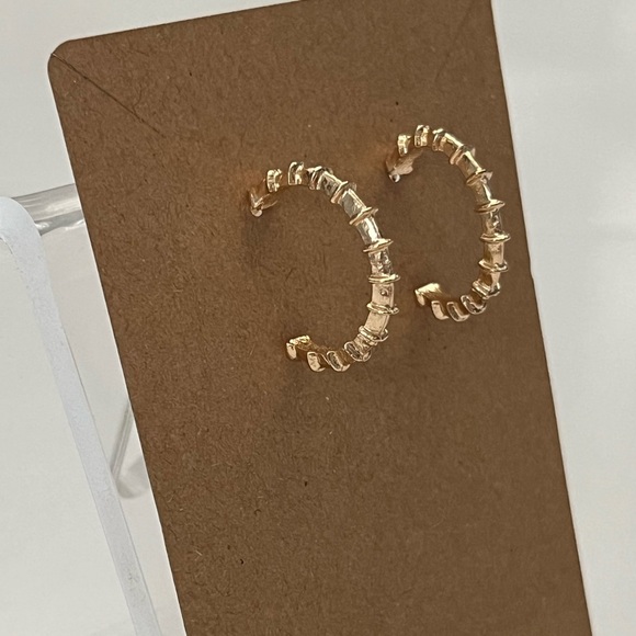 Nautical Hoop Earrings | Pierced | Gold | NWT - Picture 3 of 8